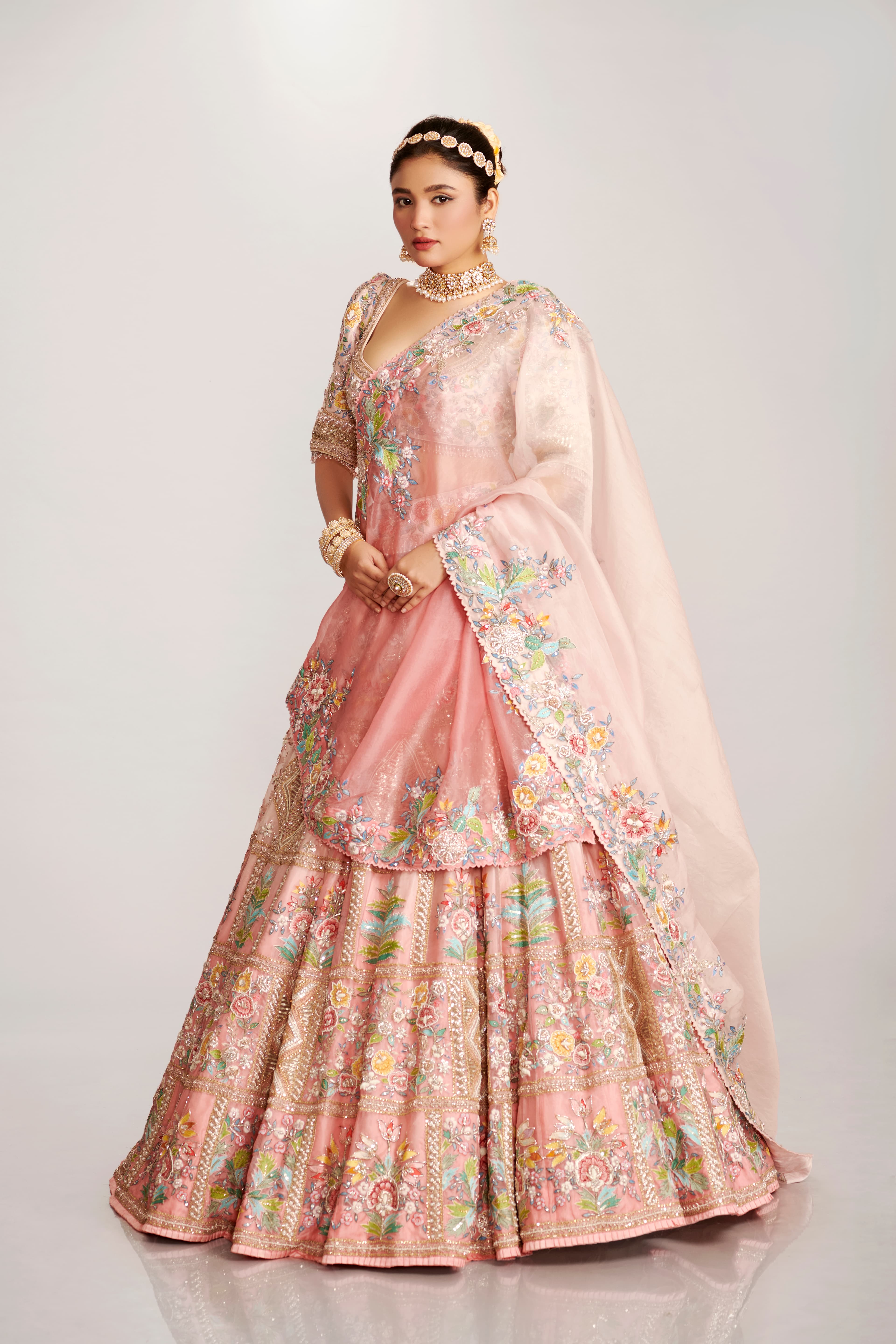 Lehenga with Blouse and Dupatta AS/L/001